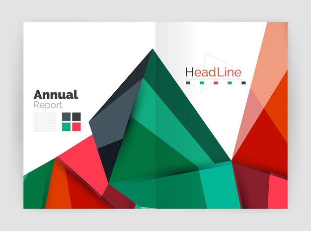 Geometric triangle business brochure template