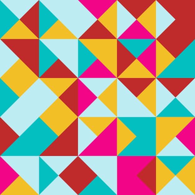 Vector geometric triangle seamless pattern