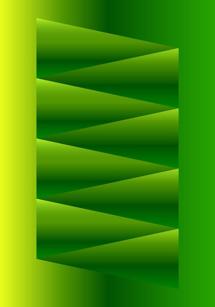 Sfondo astratto gradiente verde triangoli geometrici