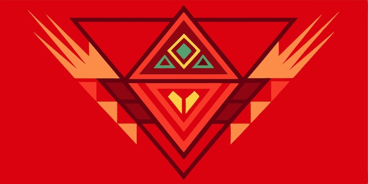 Vector geometric tribal art