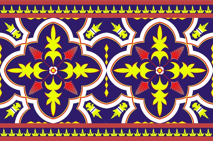 Vector geometric tribal pattern geometric tribal pattern fabric style