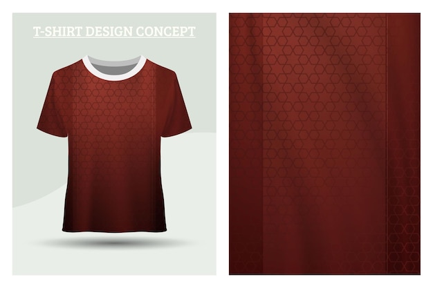 Concetto di design geometrico della maglietta rossa