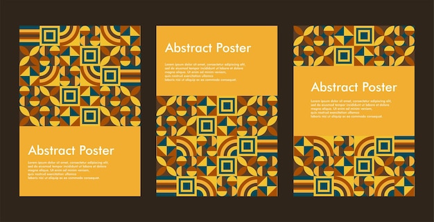 Geometric unique poster with colorful style for poster, flyer, background