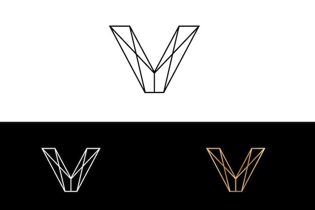 Geometric V Letter Logo Design