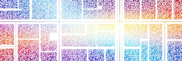 기하학적 벡터 배경, 배너, QR 코드를 주제로 한 환상