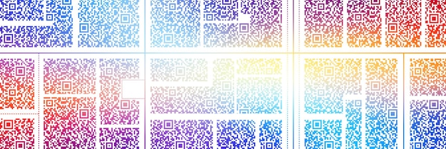 Geometric vector background, banner, fantasy on the theme of QR code