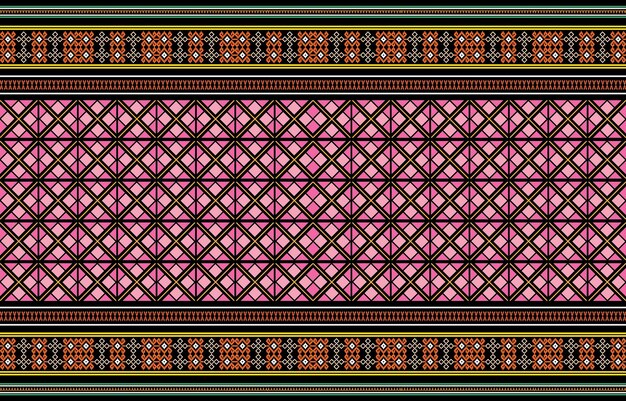 ベクトル 仙骨部族の民族的要素を持つ幾何学的なベクトルの背景伝統的な三角形ジプシー
