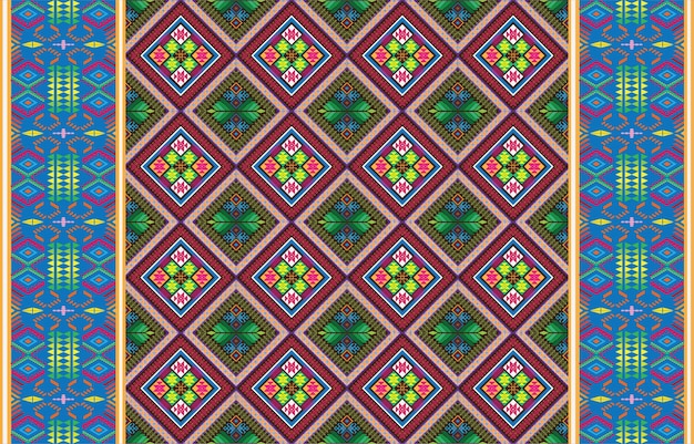 Geometric vector background with sacral tribal ethnic elements. Traditional triangles gypsy