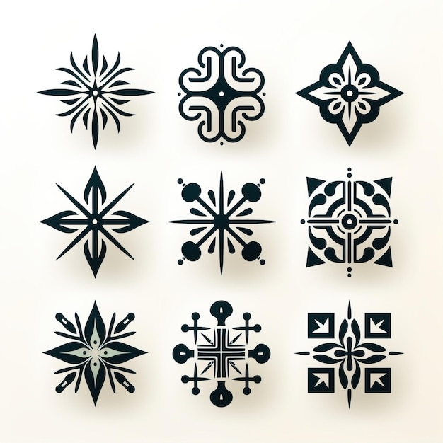 Vector geometric vector design art smybol icon flat on white background