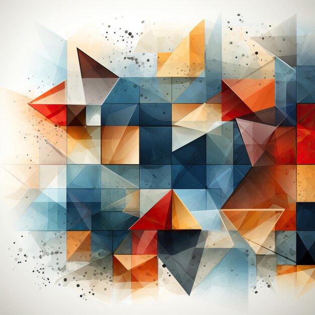 Geometric vector distressed texture design on white backg