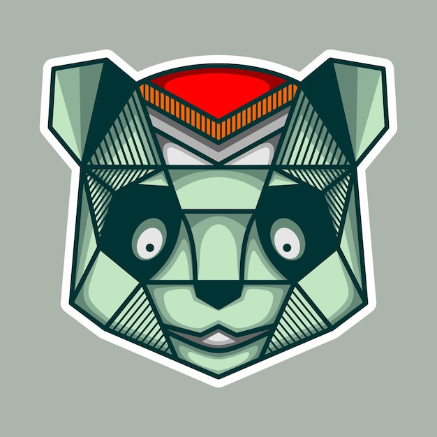 Vector geometric vector illustration of panda