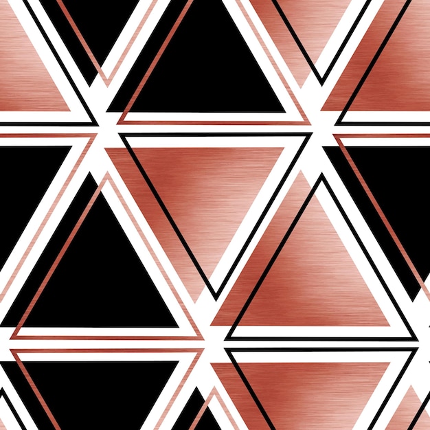 Vector geometric vector seamless metallic copper triangles