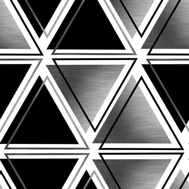 Vector geometric vector seamless pattern metallic triangles