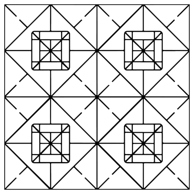 ベクトル 白い背景の幾何学ベクトルシームレスパターン