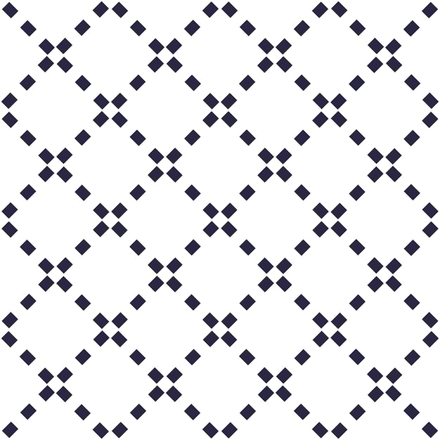 ベクトル 交差した線、抽象的な背景を持つ幾何学的なベクトルのシームレスなパターン。シンプルなミニマルな白黒デザイン。単色、白黒。生地、壁紙、ラッピング、ウェブ、prに使用可能