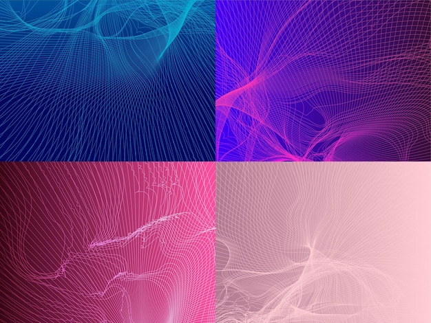 Geometric Waves abstract Backgrounds