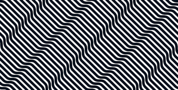 Geometric wavy lines seamless pattern vector, 3D dimensional endless background wallpaper design image, stripy curved tillable texture.