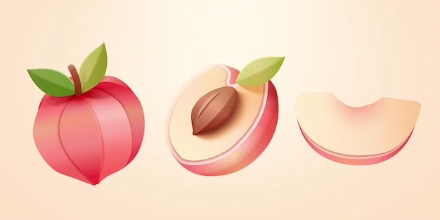 Geometric white peach mockup