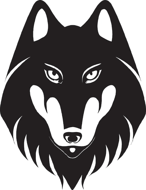 Эмблема с геометрической головой волка