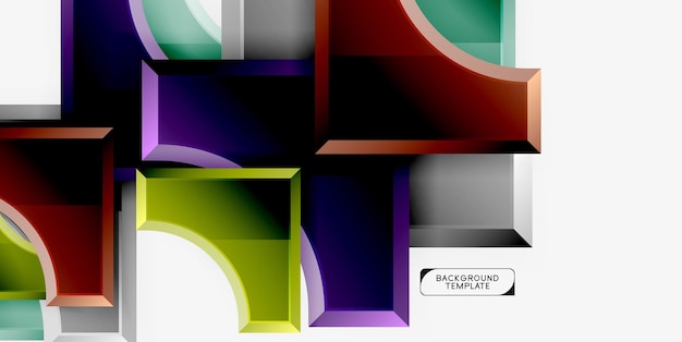 Geometrical 3d shapes background
