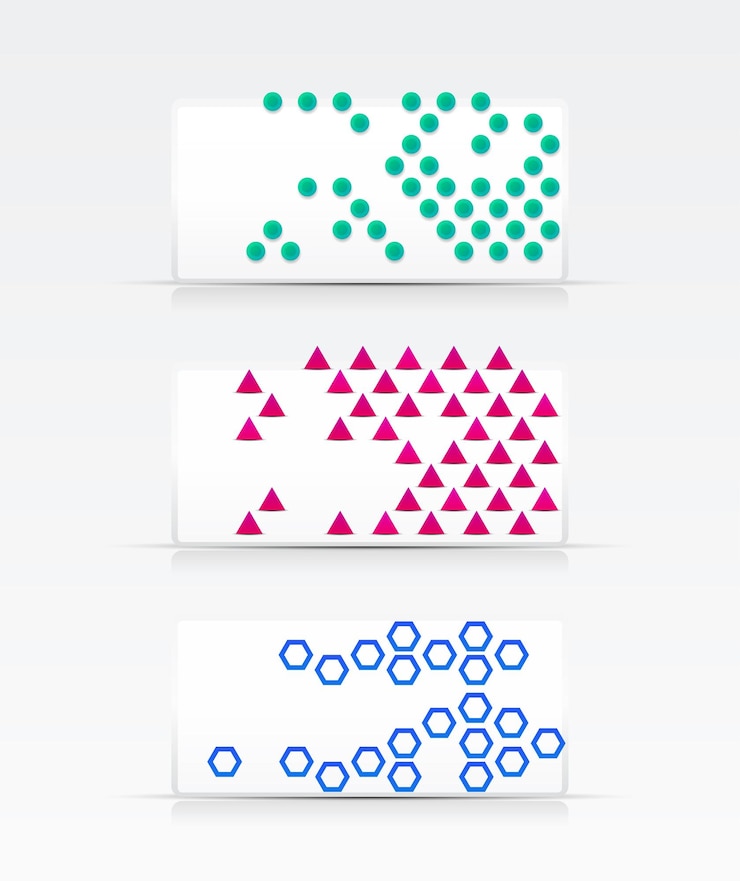 Vector geometrical abstract banner set