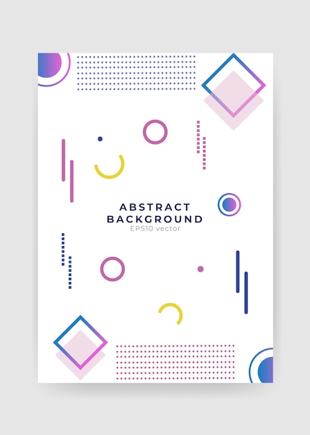 Vector geometrical abstract cover template