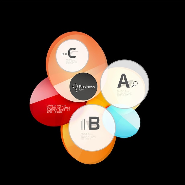 Illustrazione vettoriale del modello di banner infografica astratta geometrica