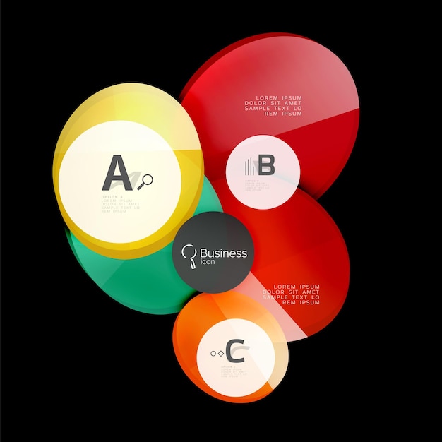 Vettore illustrazione vettoriale del modello di banner infografica astratta geometrica