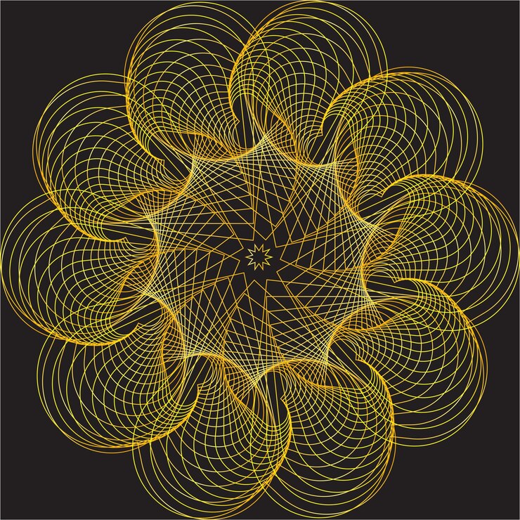 Vector geometrical heart background in illustration
