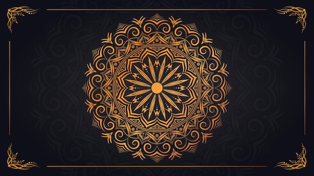 Geometrical mandala background in gradient color