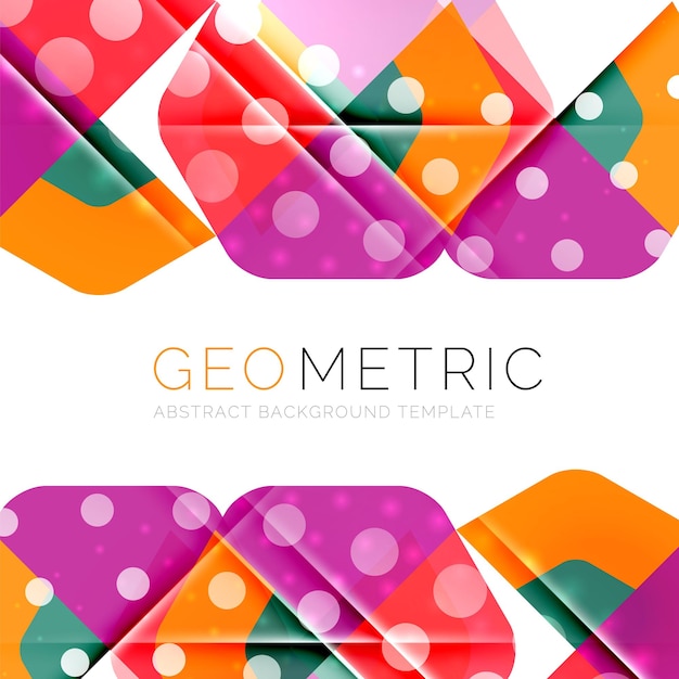 Vector geometrical minimal abstract background with light effects