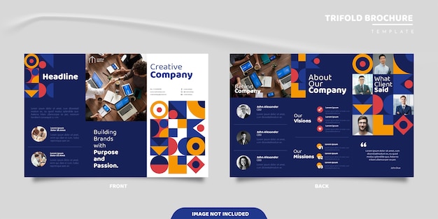 Geometrical modern company brochure template