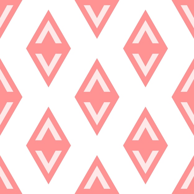 Geometrical pattern of pink rhombus for printing and wrapping clothing and papers