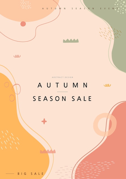 Geometrical patterns for webdesign. autumn shopping banner.