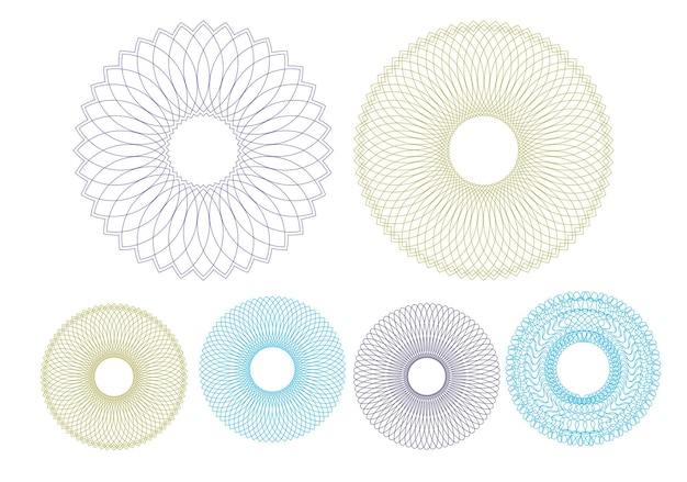 Geometrical Shape with Spiral Design Pattern Circle