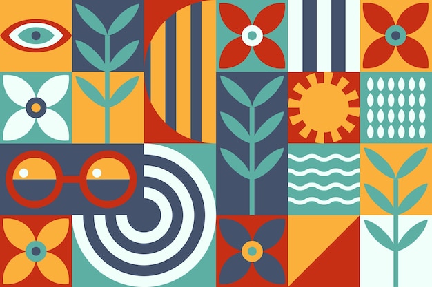 Geometrical summer abstract pattern