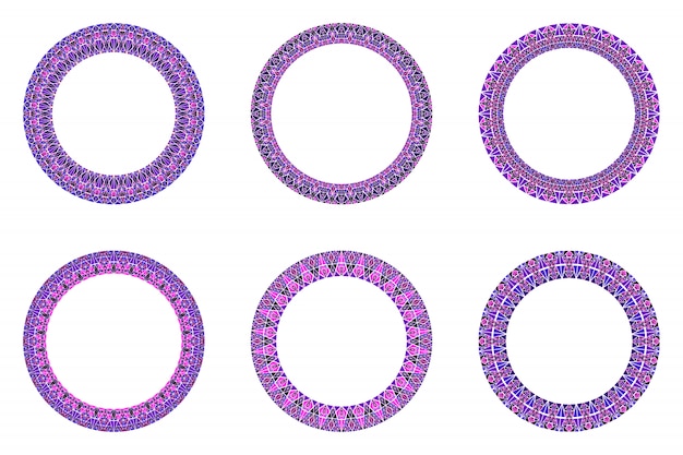 Collezione di cornici geometriche a triangolo - elementi circolari
