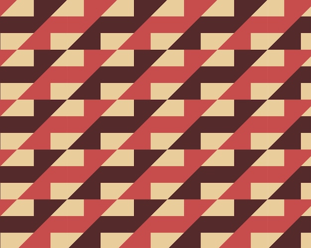 Vector geometrisch abstract naadloos rood kleurenpatroon, background