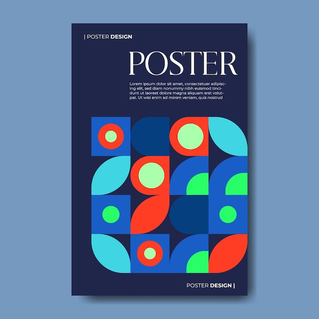 geometrisch abstract posterontwerp in moderne stijl