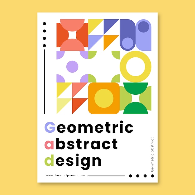 Geometrisch abstract posterontwerp