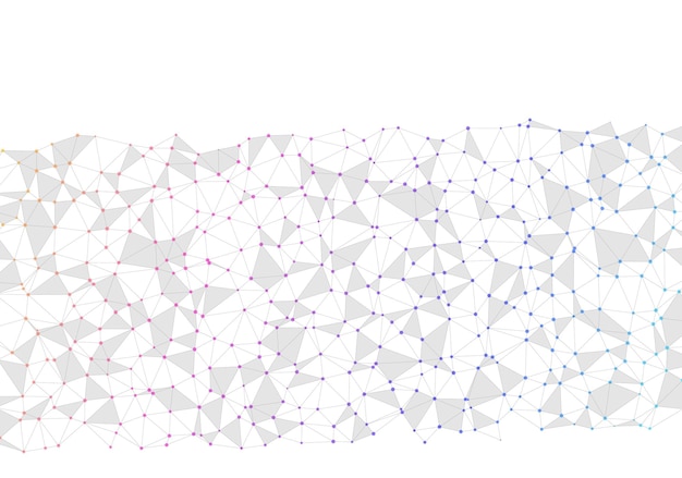 Geometrisch abstracte achtergrond met verbonden stippen en lijnen moleculaire structuur en communicatie digitale technologie achtergrond en netwerkverbinding vector illustratie eps10 voor zakelijk ontwerp