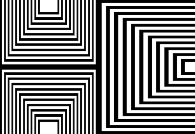 geometrisch abstracte achtergrond zwart wit rechthoekig optische illusie