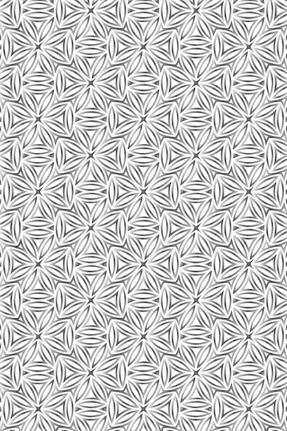 Geometrisch bloemenpatroon in zilver Creatief ontwerp