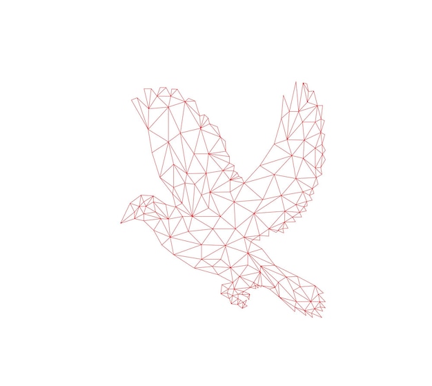 Geometrisch duif kunst vector veelhoekig ontwerp