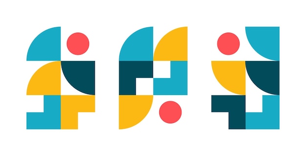 geometrisch element voor kleurrijke wanddecoratie
