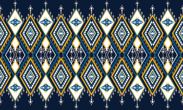 Vector geometrisch etnisch oosters ikat naadloos patroon