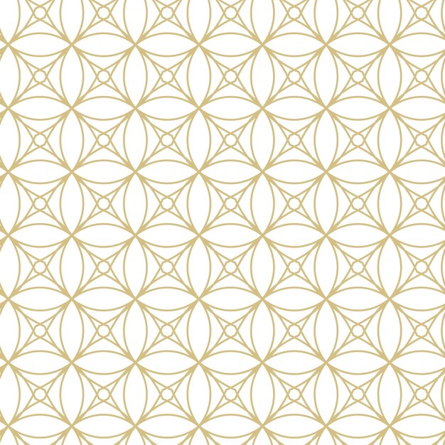 Geometrisch lineair patroon gouden lijnen op een witte achtergrond interessante afgeronde lijnen en patronen