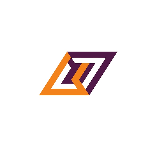 Geometrisch logo met vergrendeling