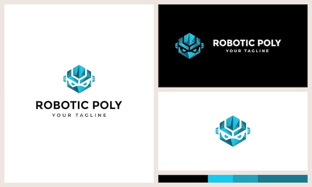 geometrisch logo van de robotkop