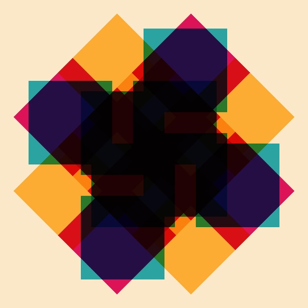 Vector geometrisch object met riso-afdrukeffect vector grafisch element